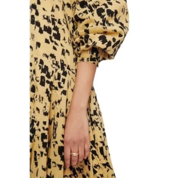 EUC Anine Bing Peyton Dress Painterly Leo Medium - Picture 5 of 10